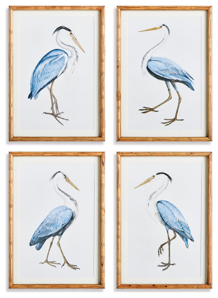 Elegant Blue Heron Gallery, Set of 4