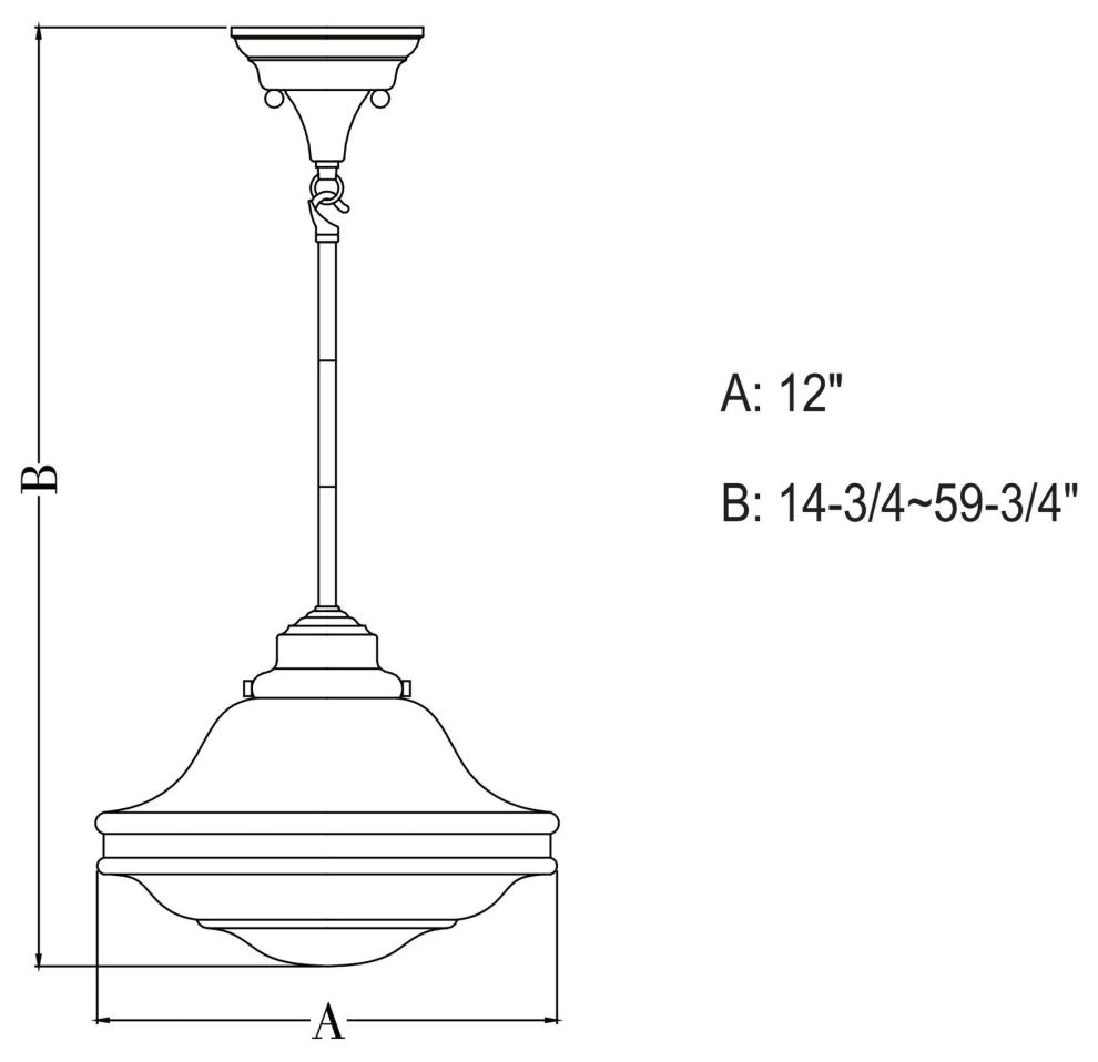 Vaxcel Lighting P0243 Huntley 1 Light 12"W Pendant - Satin Nickel
