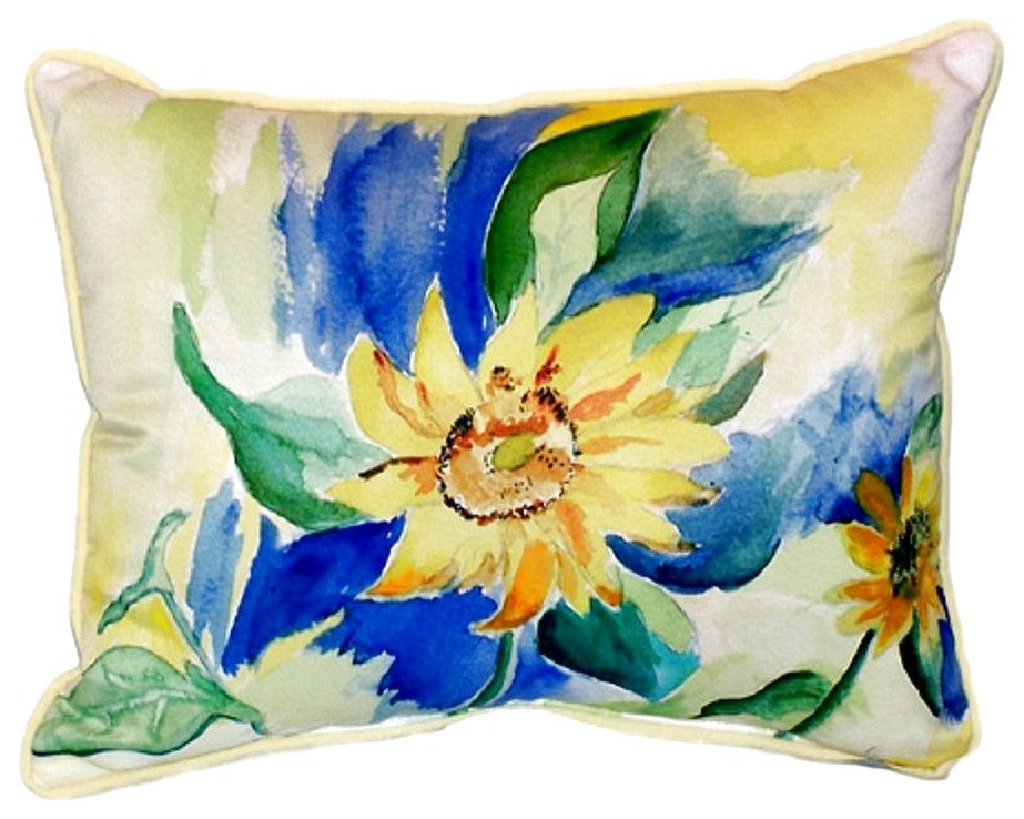 Betsy's SunFlower Small Indoor/Outdoor Pillow 11x14 - Set of Two