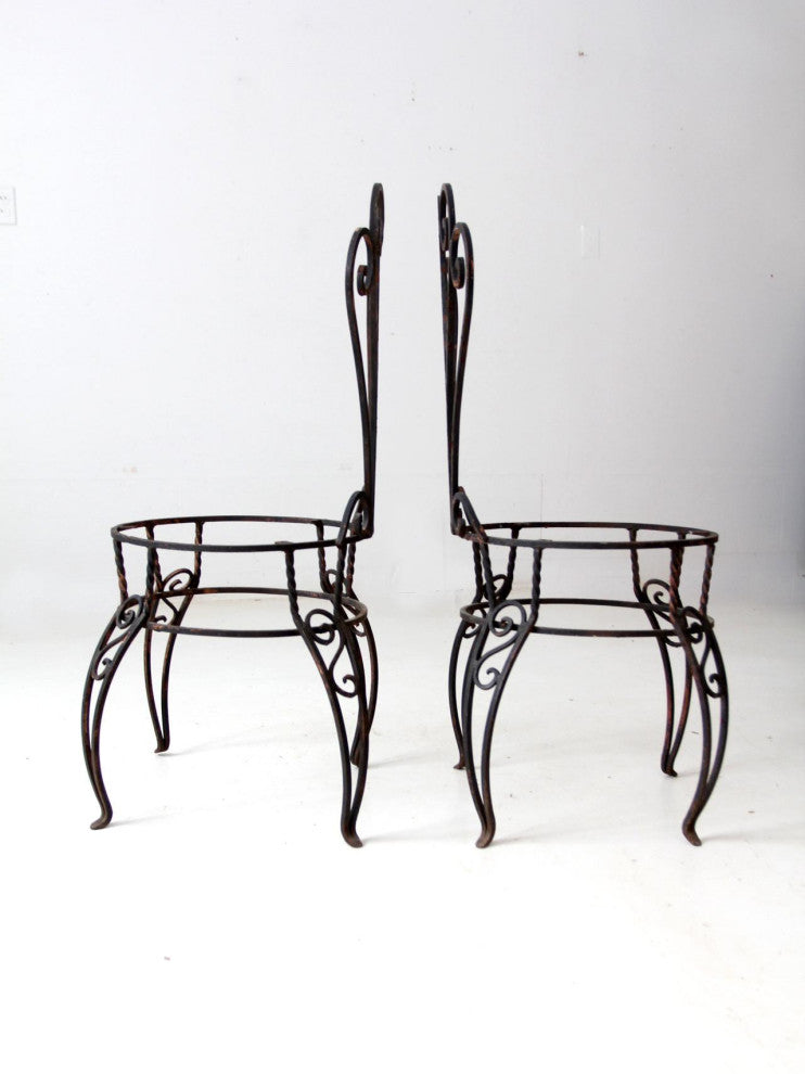 Consigned, Vintage Metal Garden Chairs Pair
