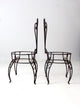 Consigned, Vintage Metal Garden Chairs Pair