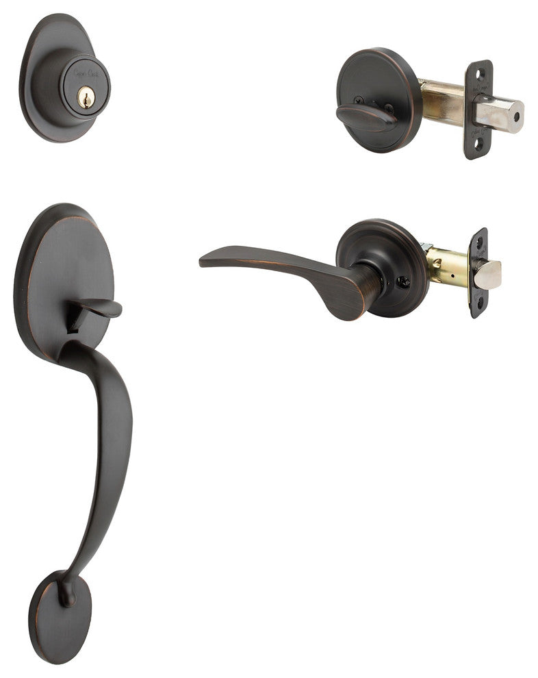 Active Handle Set, Kash Lever Interior Trim, Tuscan Bronze