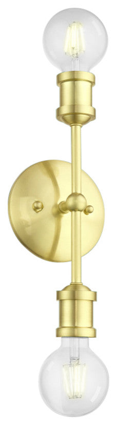 Lansdale 2 Light Satin Brass ADA Vanity Sconce