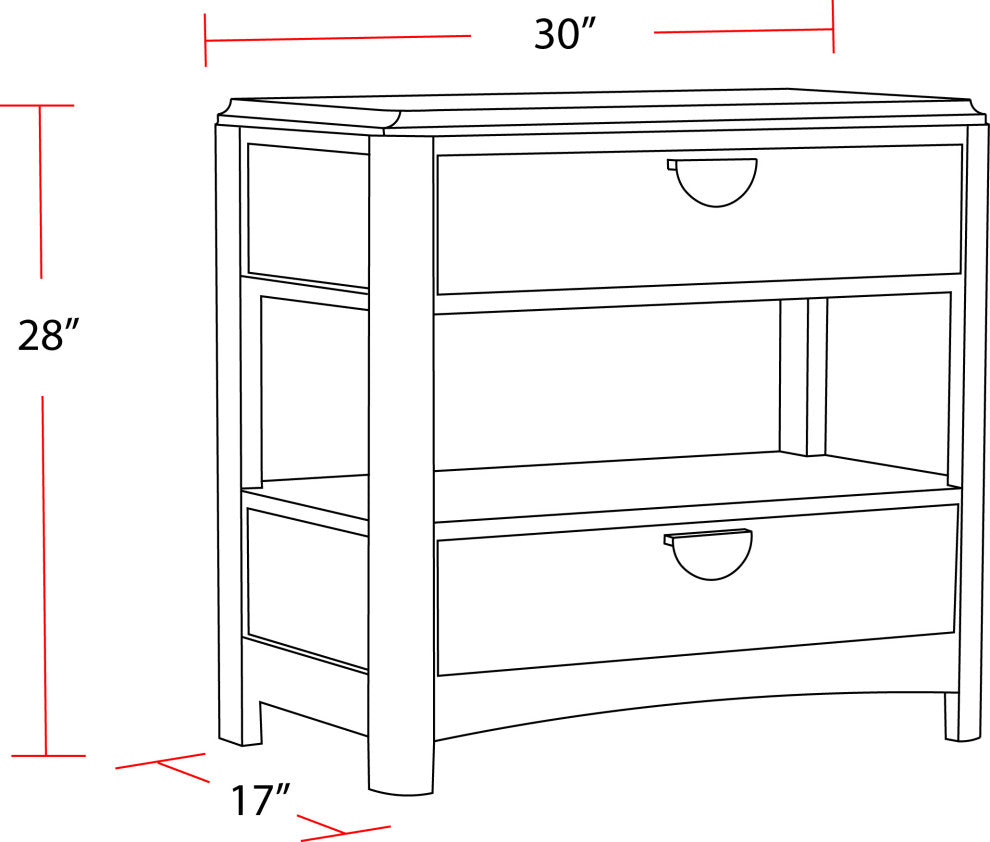 Parker House Escape Bedroom Queen 5/0 Panel Bed and Nightstand