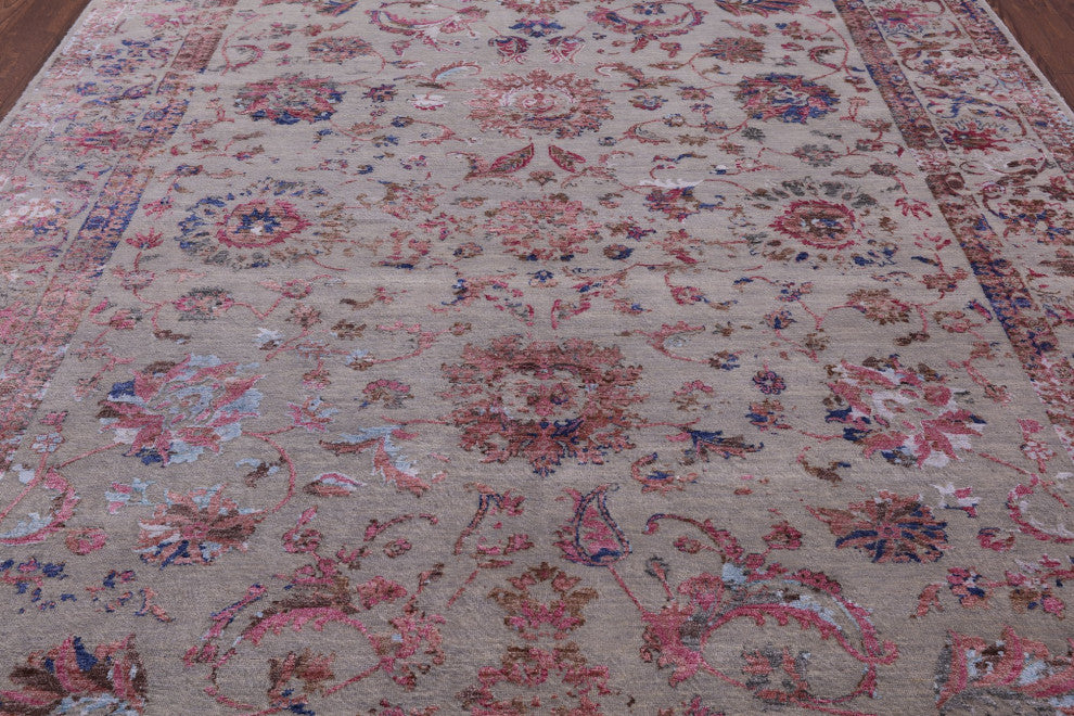 8' 3" X 10' 0" Persian Wool and Silk Hand-Knotted Rug Q6567