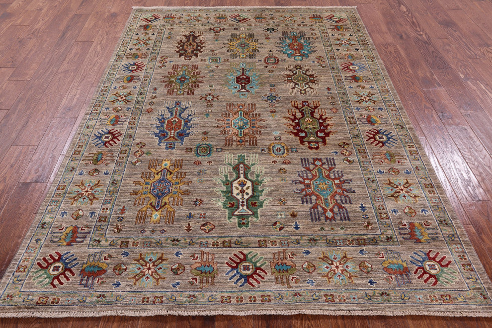 5' 8" X 7' 11" Hand-Knotted Persian Wool Rug - Q12470