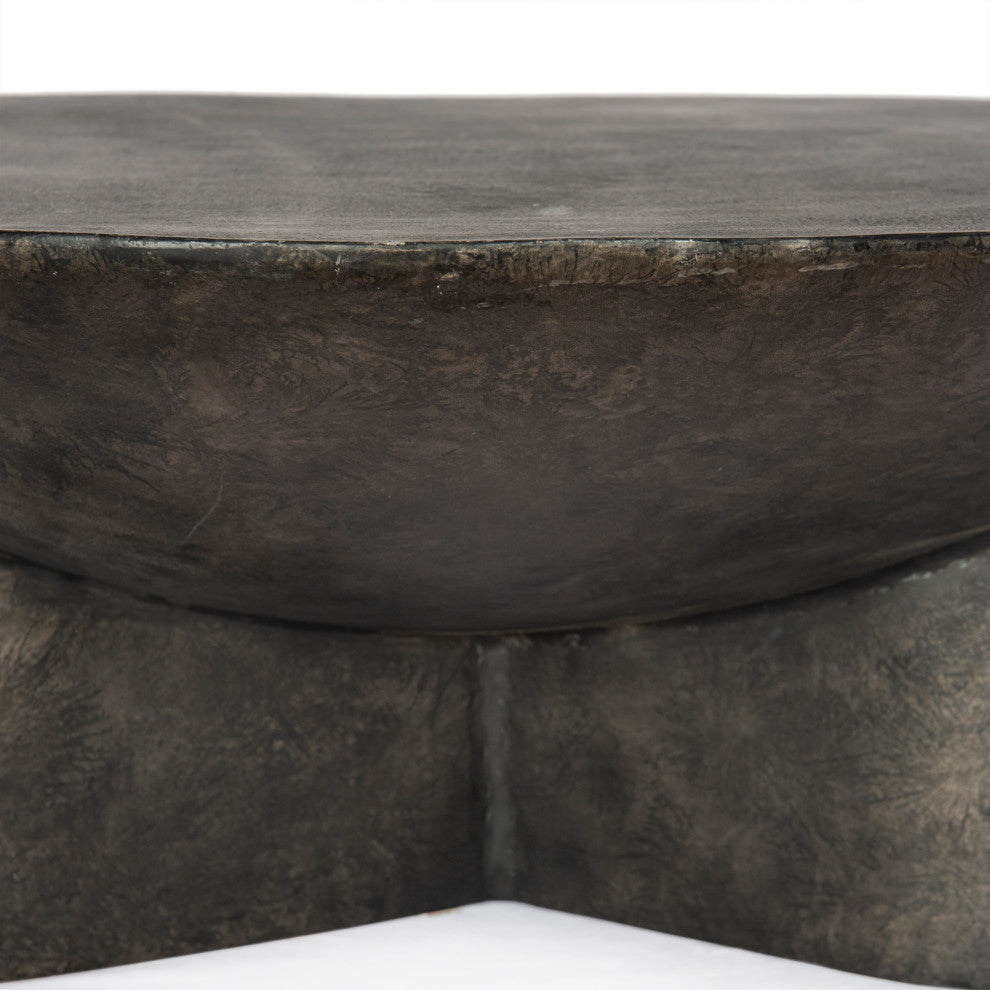 Sante 48" Coffee Table-Raw Black