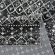 Hannah Moroccan Area Rug/Runner, Charcoal Grey, 3' x 8' Runner