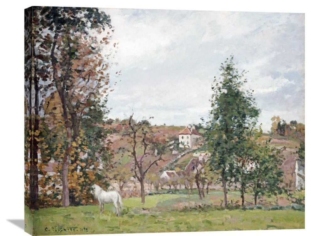 "Landscape With a White Horse" Artwork, 30" x 24"