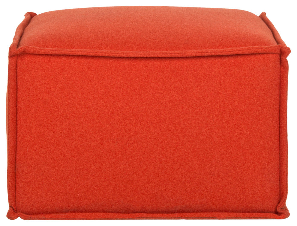 Safavieh Elaine Pouf, Burnt Orange