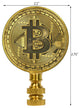 2.75"H Bitcoin Token Icon Polished Brass Finish Lamp Finial