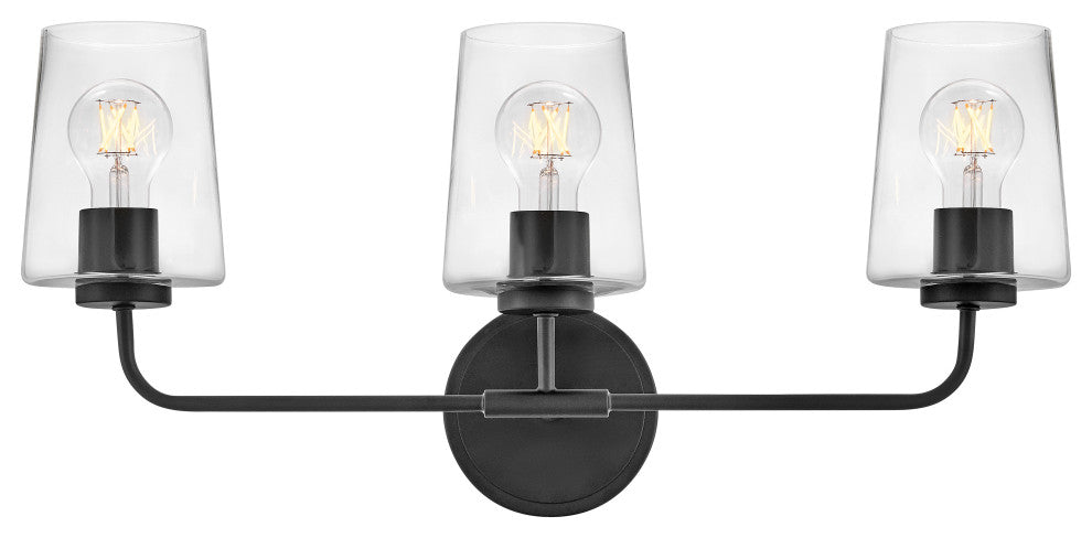 Lark Kline Medium Three Light Vanity, Black