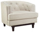Modern Beige Coast Upholstered Armchair