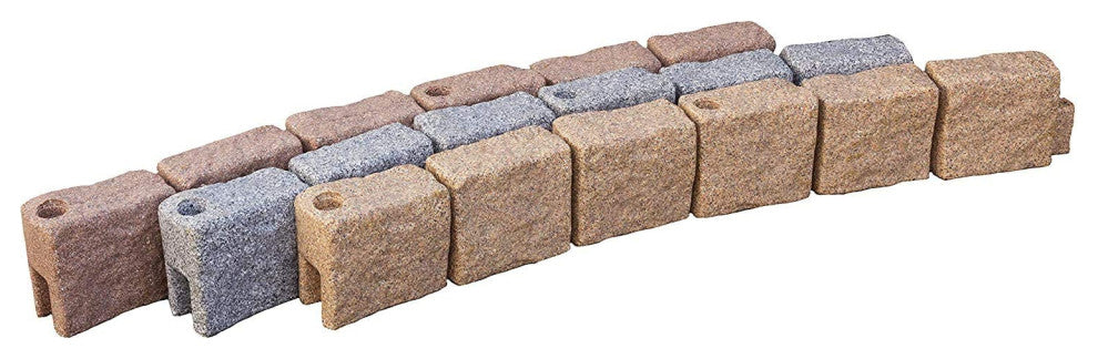 True Form Plastic Flex-Wall Landscape Edging, Greystone