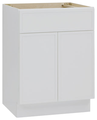 Vanity Art Birch Plywood Single Base Storage Cabinet, White, 24"