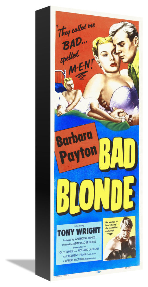 "Bad Blonde" Stretched Canvas Giclee by Hollywood Photo Archive, 6x16"