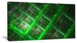Green Abstract Metal Grill, Oversized Abstract Canvas Art Print, 60x28