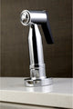 Kingston Two-Handle Gooseneck Bridge Kitchen Faucet Sprayer, Polished Chrome