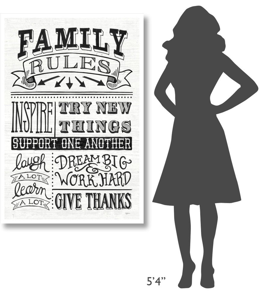 "Family Rules II" Digital Paper Print by Mary Urban, 34"x50"