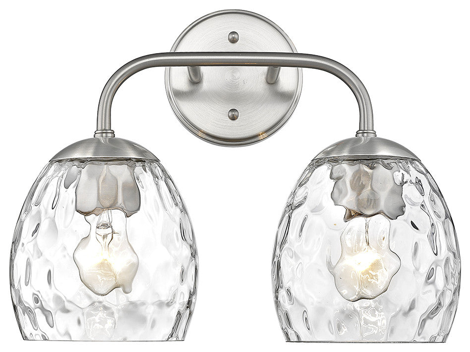 2 Light 15.125" Brushed Nickel Vanity Light