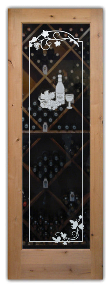 Wine Door - Wine Tasting - Primed - 28" x 80" - Knob on Right - Pull Open