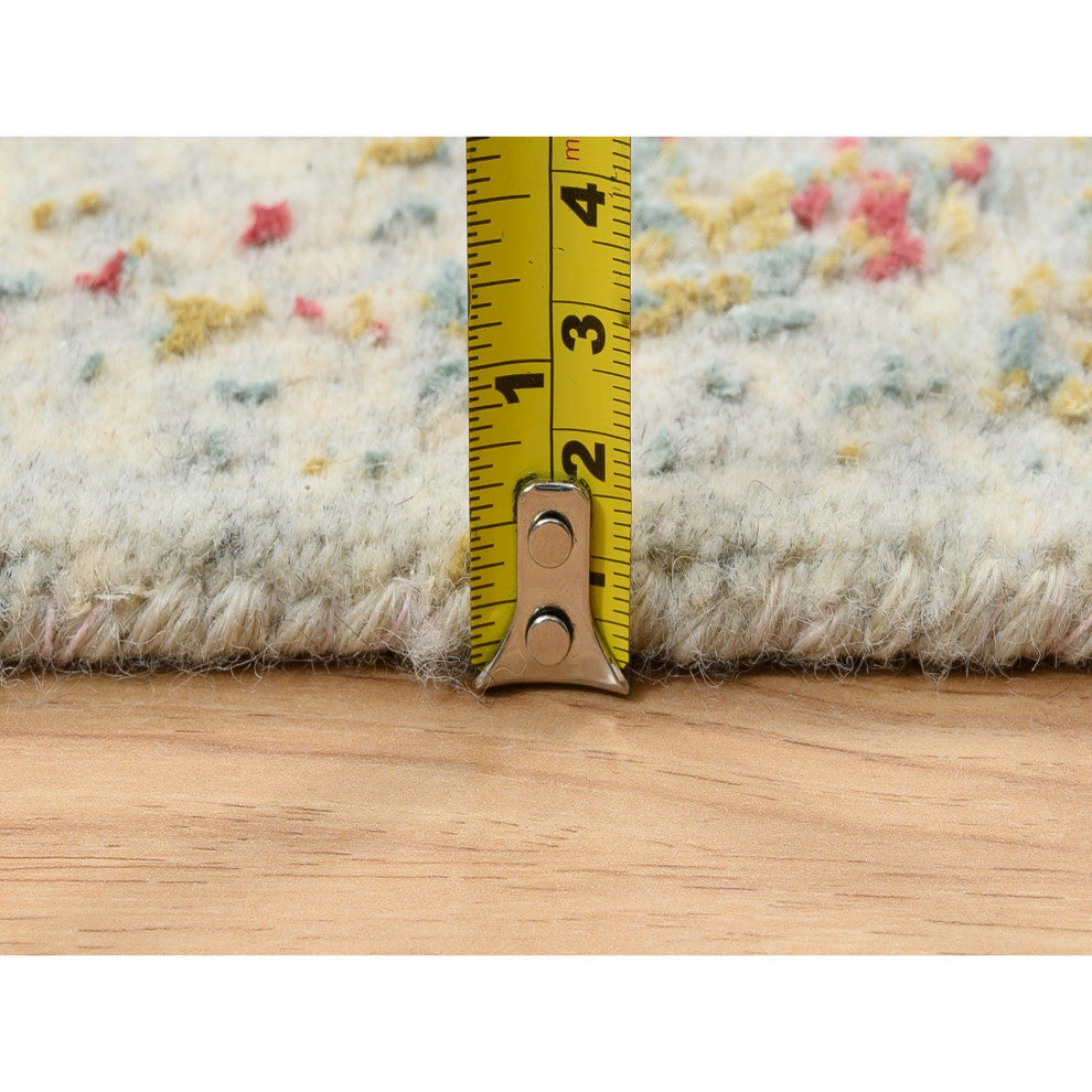 Pink, Hand Knotted, Persian, Wool and Pure Silk, Runner, Rug, 2'6" x 11'10"