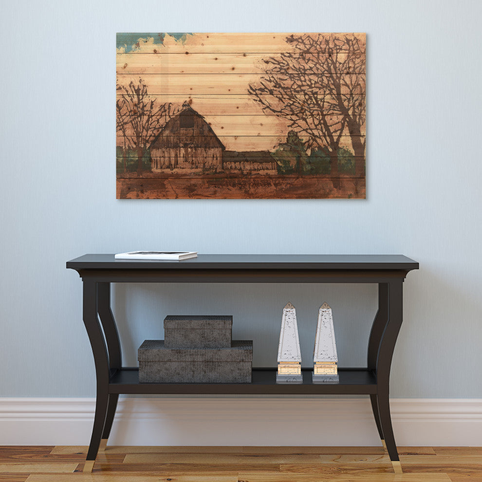 Erstwhile Barn 1 Arte de Legno Digital Print on Solid Wood Wall Art, 30"x45"