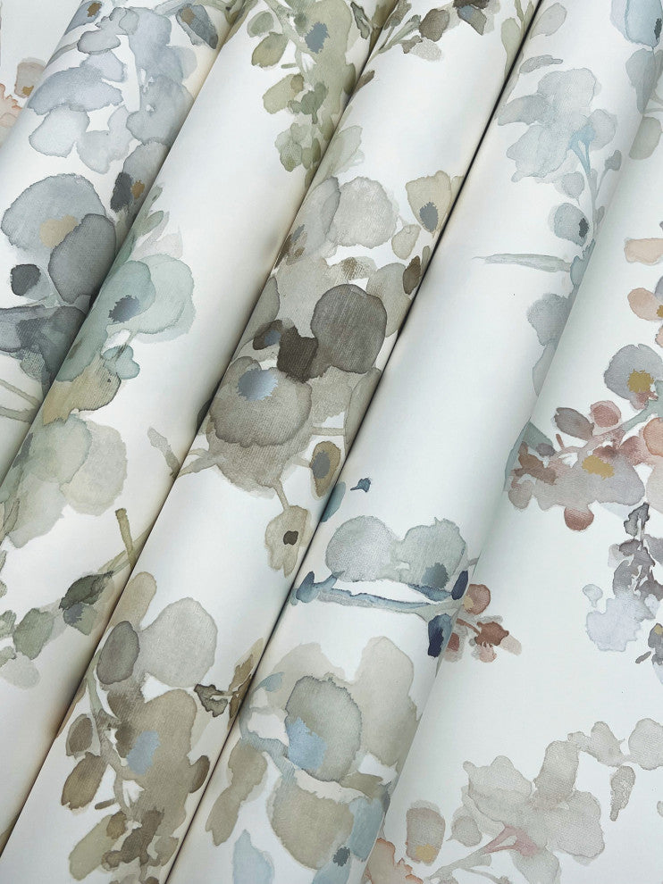 Mineral Green Blossom Fling Wallpaper