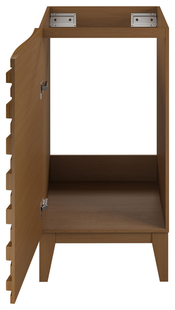 Cascade 18" Bathroom Vanity, Brown Oak- Cabinet Only