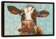 Curious Cow 1 Canvas Wall Art, 20"x30", Framed