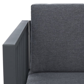 Safavieh Outdoor Holyoke 4 Piece Living Set Grey/Grey Cushion