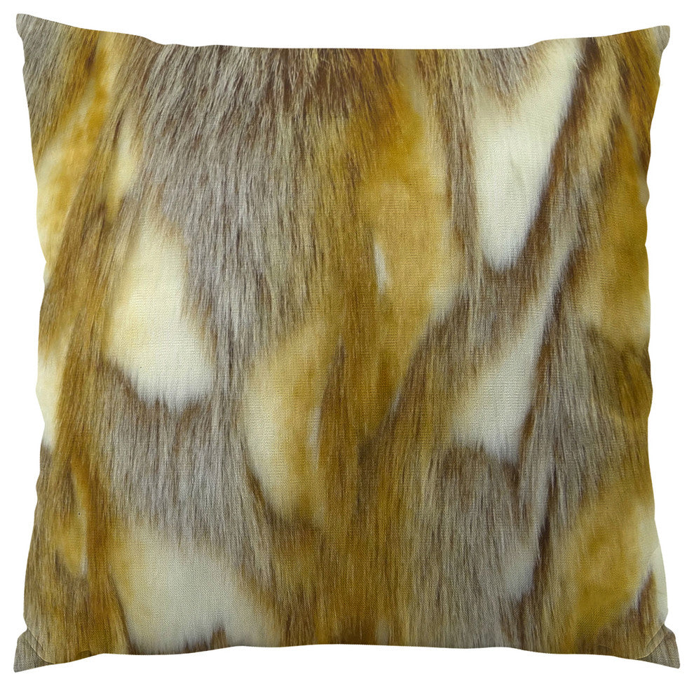 Plutus Brandy Fox Handmade Throw Pillow, 20"x20"