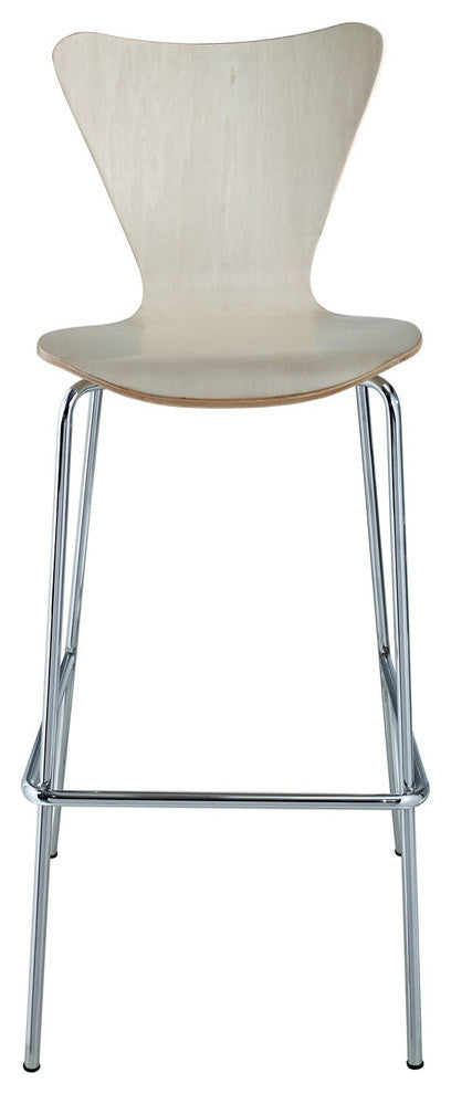 Modern Contemporary Dining Kitchen Wood Bar Stool Natural