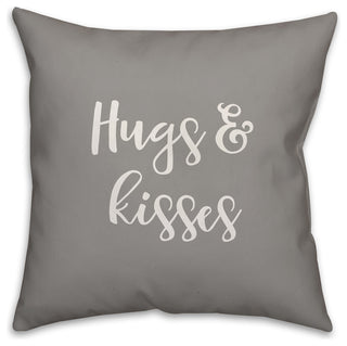 Hugs & Kisses 16x16 Throw Pillow