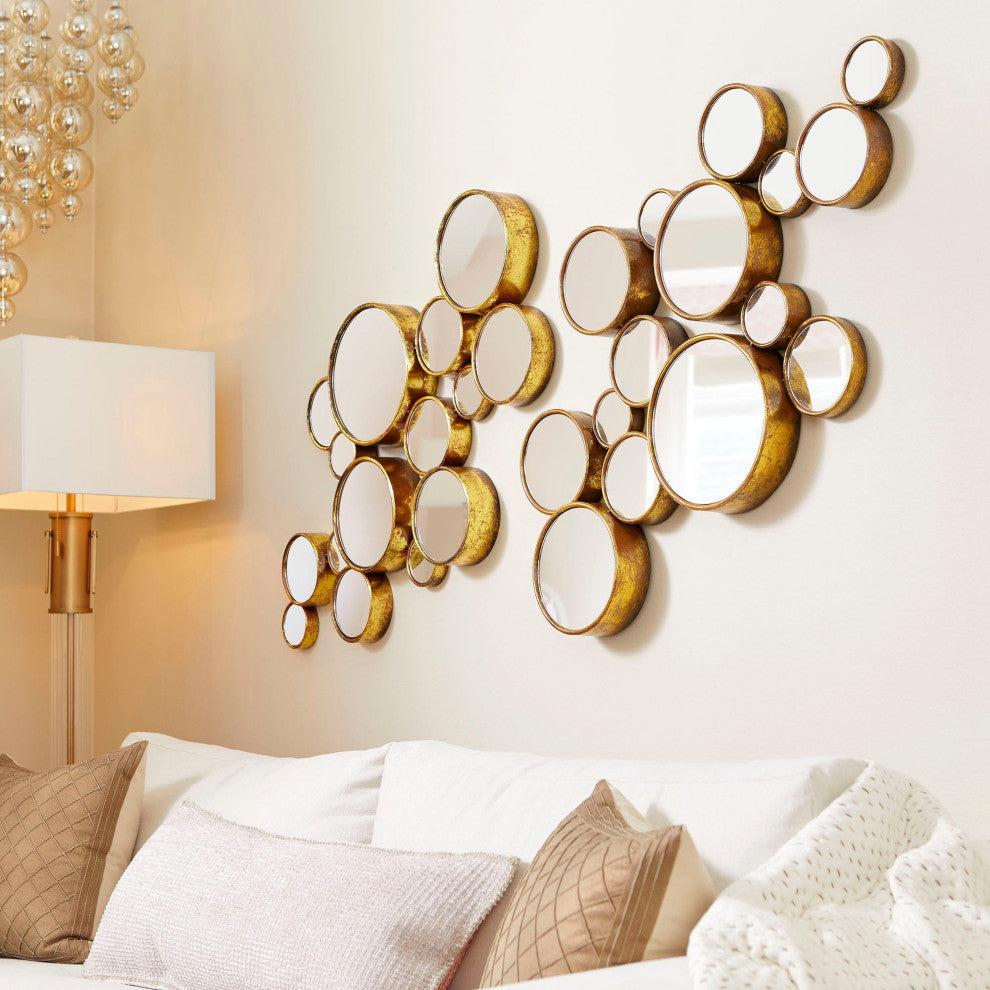 Bubbles Mirror, Gold
