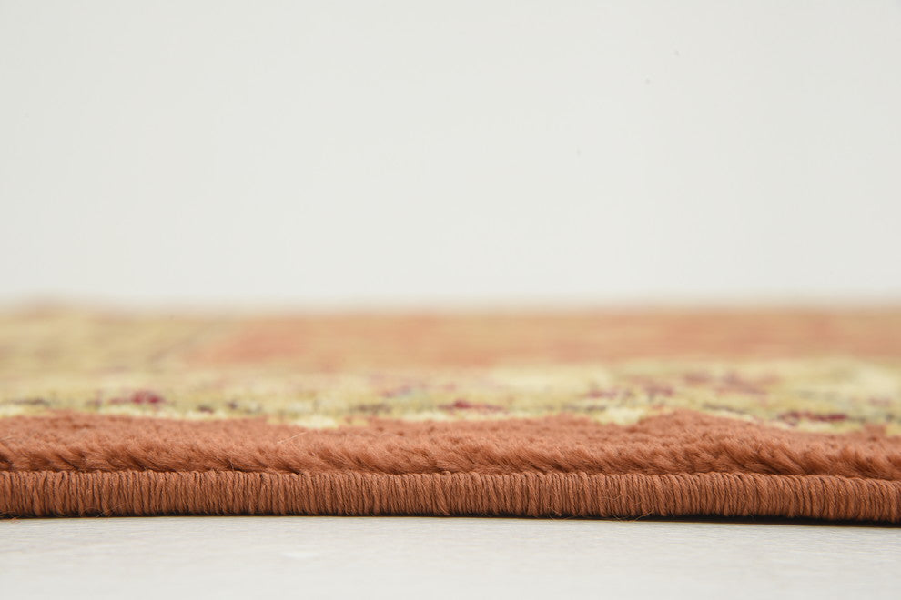 Unique Loom Brick Red St. Louis Voyage 6' 0 x 6' 0 Square Rug