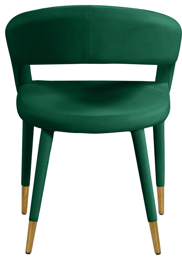 Destiny Dining Chair, Green, Velvet
