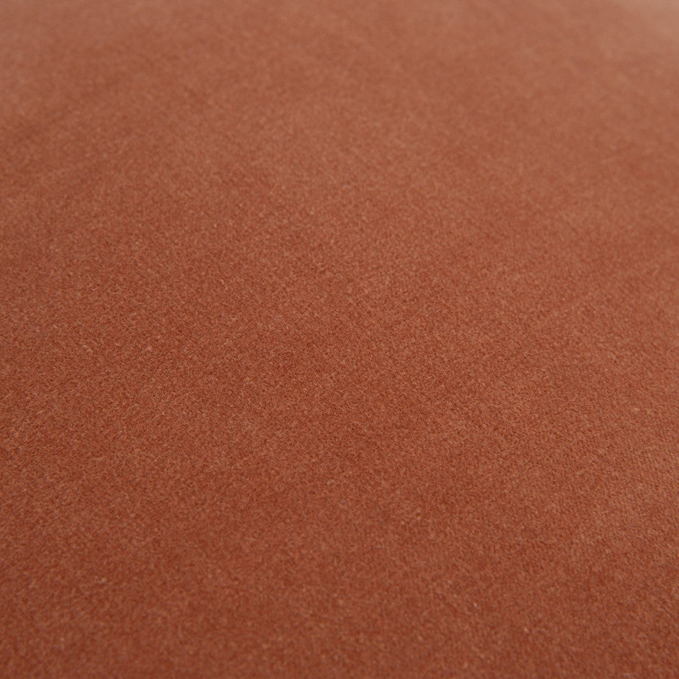 Rust Orange Embellished Flange Down Throw Pillow