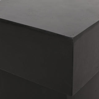 Khalid Outdoor Modern Side Table, Matte Black