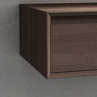 Alysa 36" Floating Bath Vanity, Acrylic Sink/Single Faucet Hole, Red Oak