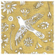 "Color my World Nordic Woodcut I Gold" Paper Print by Daphne Brissonnet, 42"x42"