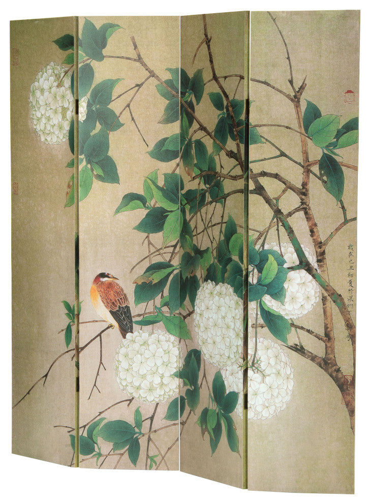 6' Tall Double Sided Birds in the Trees Canvas Room Divider