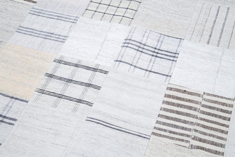 Rug N Carpet - Handmade Anatolian 8' 0'' x 10' 0'' Rustic Patchwork Kilim Rug