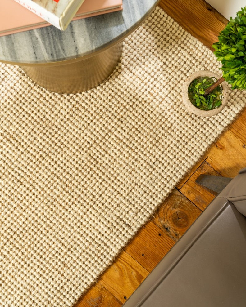 Leroy Hand-Loomed Wool Jute 8X10 Ft. Contemporary Area Rug Carpet, 8' X 10'