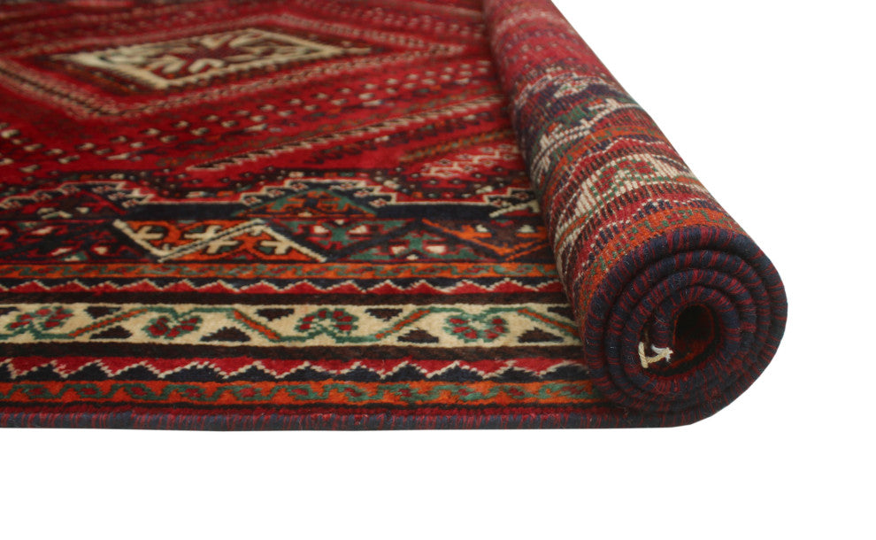 Vintage Distressed Lizabeth Red Rug