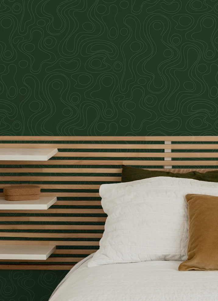 Emily Rayna Green Lineation Peel and Stick Wallpaper