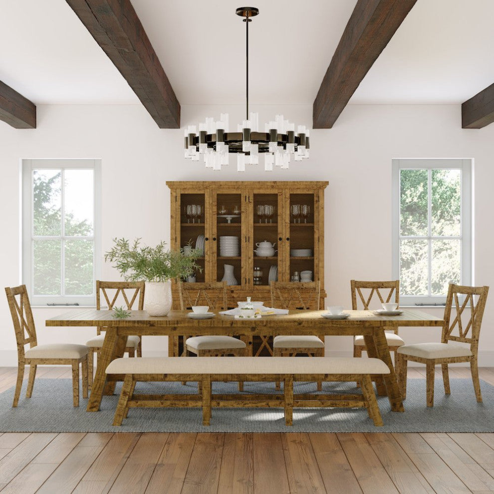 Solid Wood 127 Trestle Dining Table