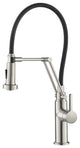 Engel Single Handle Pull Down Kitchen Faucet, Brushed Nickel