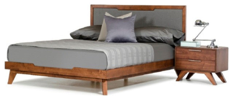 Nova Domus Soria Gray and Walnut Bed, California King