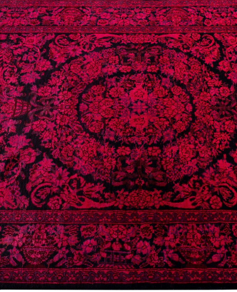 Overdyed One-of-a-Kind Hand-Knotted Area Rug Pink, 3' 1" x 5' 4"